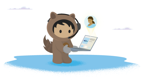 Illustration of Astro with a laptop