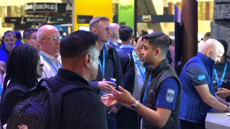 Adheeb managing the MuleSoft demo booth at Dreamforce 2018