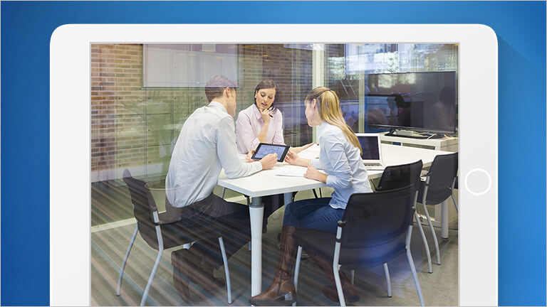 CRM professionals around a table