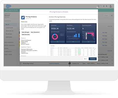 Einstein helps fill in missing data by predicting missing values on accounts.