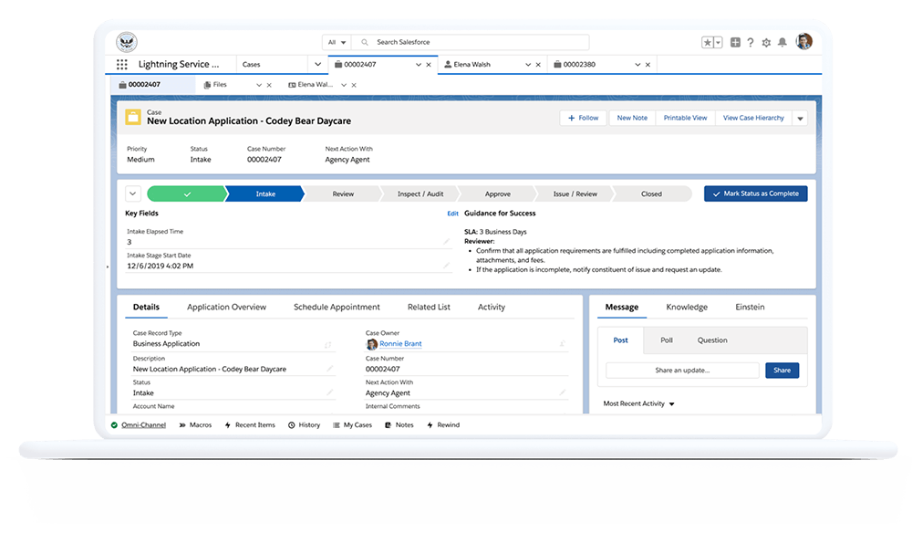Government Cloud Plus screen displayed in laptop device