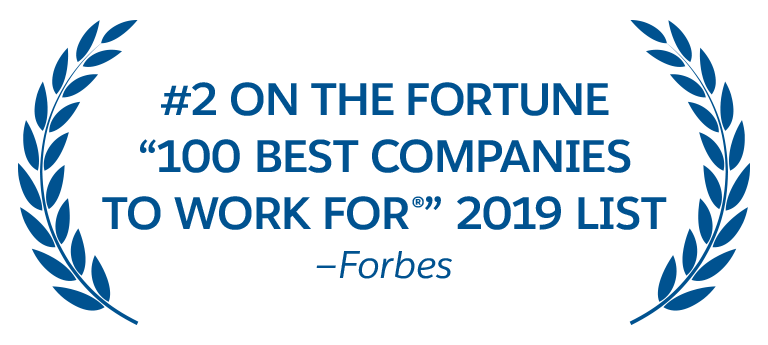 #2 fortune 100 best companies to work for 2019
