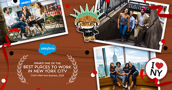 Salesforce, named one of New York's Top Workplaces, 2019