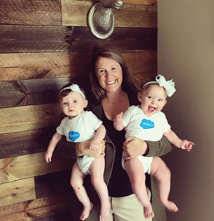 Candice with twins Instagram post