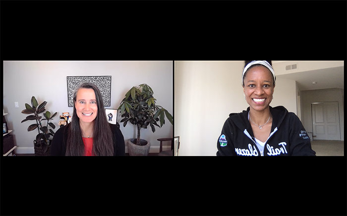 Amy and Loren in a virtual meeting