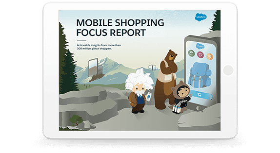 Mobile Shopping Focus Report on a tablet screen
