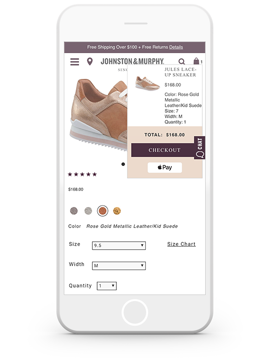 Johnstone & Murphy mobile app displayed on a smart phone screen
