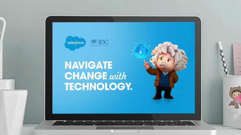 image that reads "navigate change with technology"
