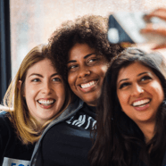 Three Salesforce employees taking a selfie