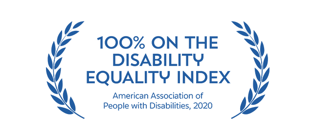 100% on the disability equality index 2020