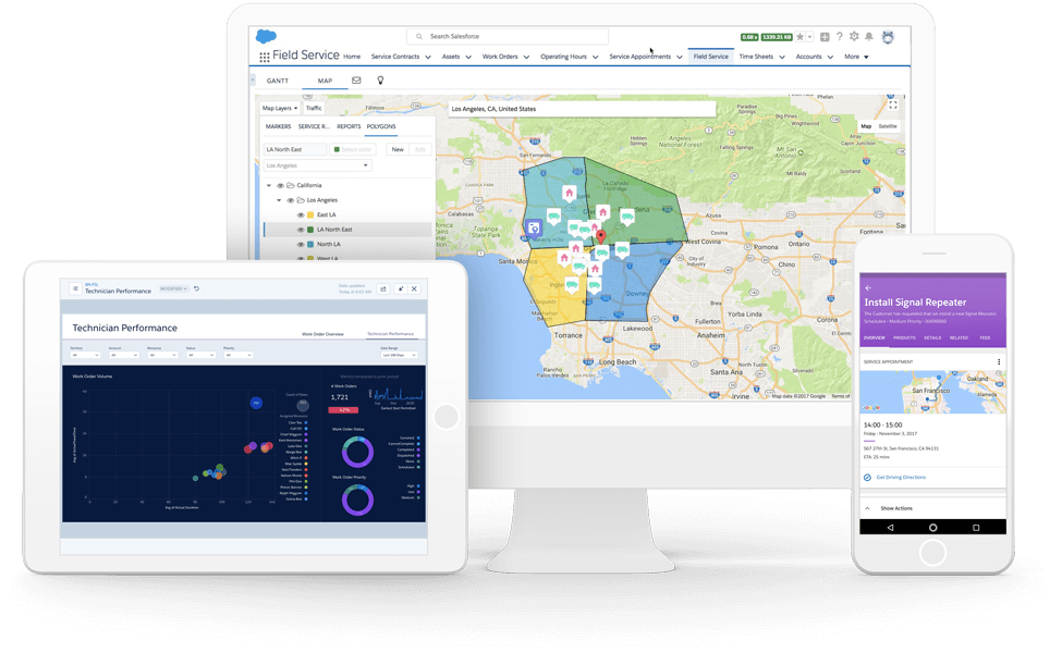 Field Service Lightning features