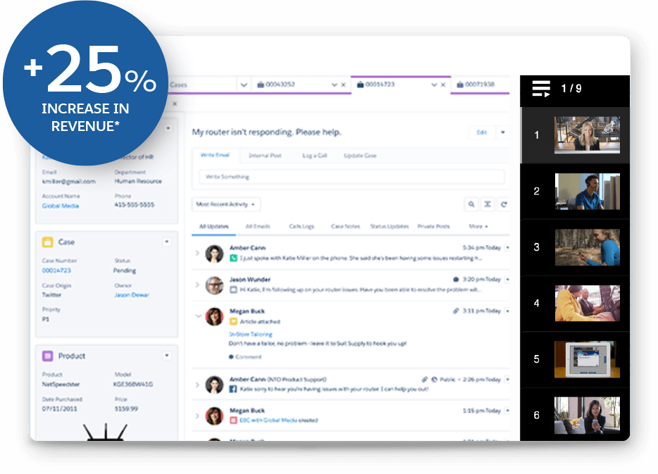 25% increase in revenue*