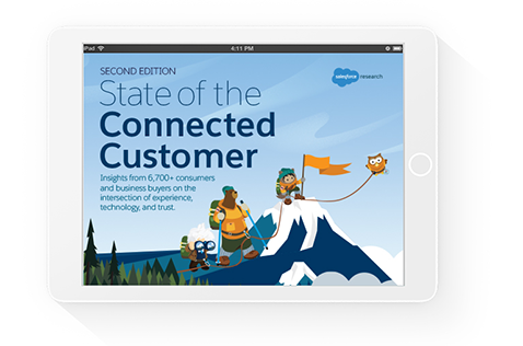 State of the Connected Customer cover image in tablet bezel