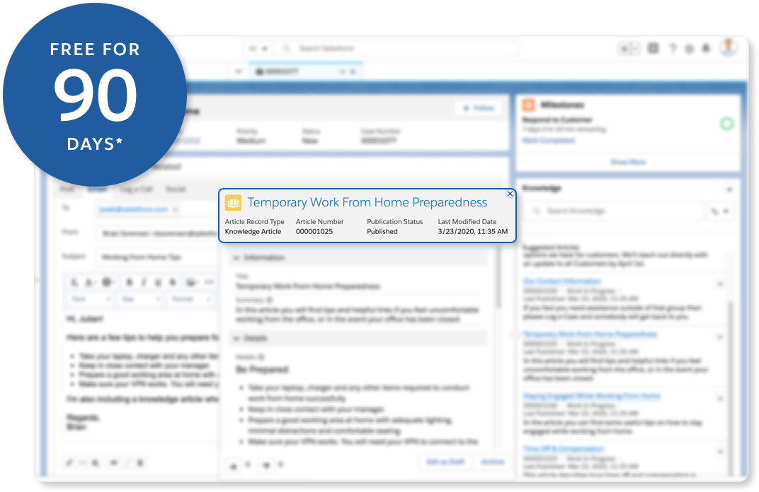 Image showing Salesforce Service Cloud Support Console screen
