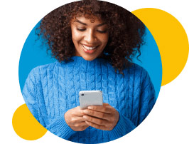 woman on her mobile device