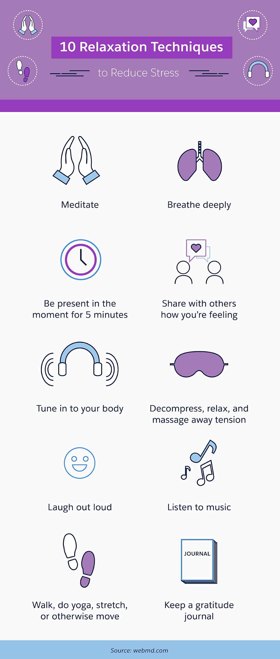 10 Relaxation Techniques to Reduce Stress