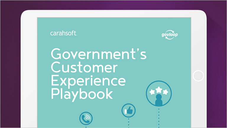 Image that says "Government's Customer Experience Playbook"