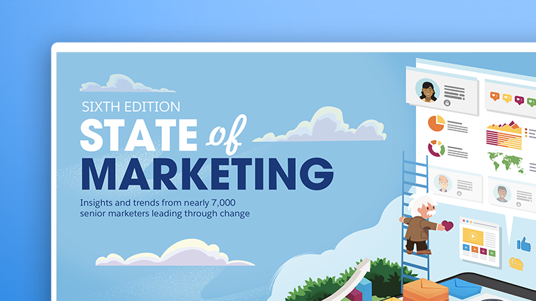 Cover for "Salesforce State of Marketing Report 6th Edition