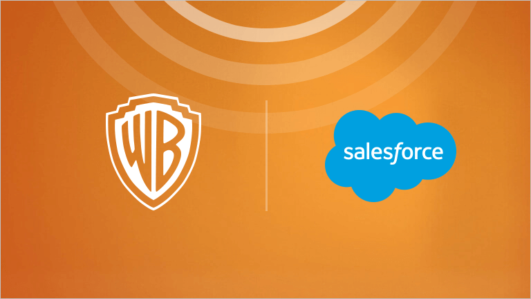 Graphic showing Warner Brothers and Salesforce Logos