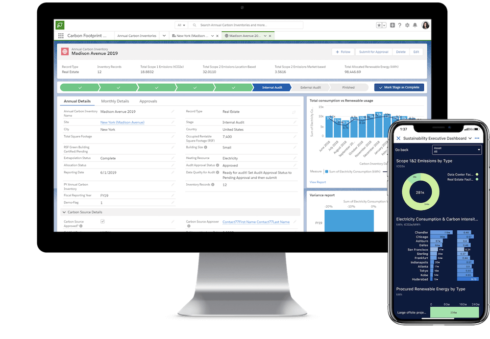 Salesforce Sustainability Cloud is a carbon accounting product.