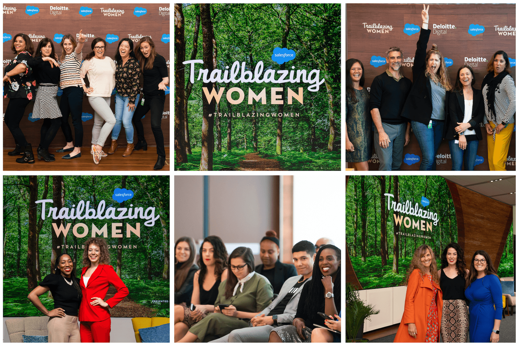 A collage of photos from the Trailblazing Women Summit held in San Francisco.