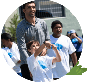 teacher with middle school students