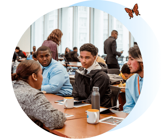 young adults in a learning environment