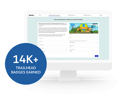Deloitte app: 14k+ Trailhead badges earned