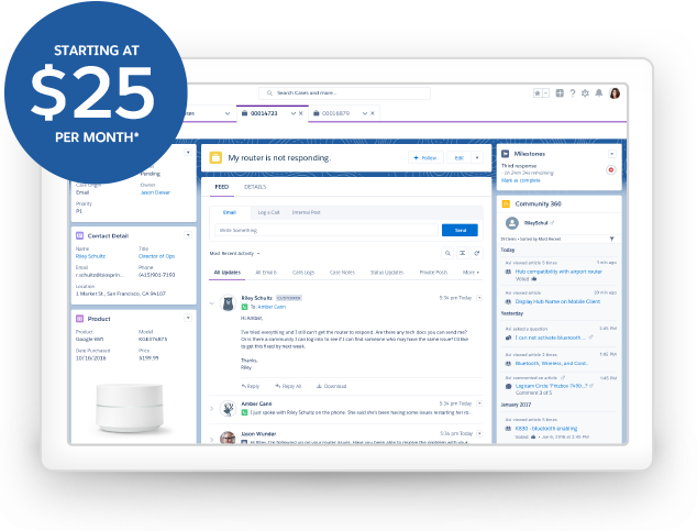 image that says starting at $25* per month