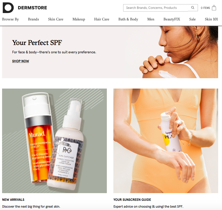 website example of product-to-content curation strategy