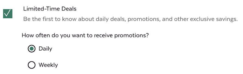 email preference center options
