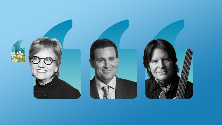 Images of the speakers on the Deloitte Consulting CEO Talks Tech, Leadership, and Customer Success episode