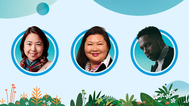 Images of the speakers on the How the Estée Lauder Companies Embrace Digital and Unify Service episode