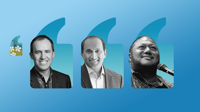 Images of the speakers on the How New Technologies Can Help Us Reopen episode