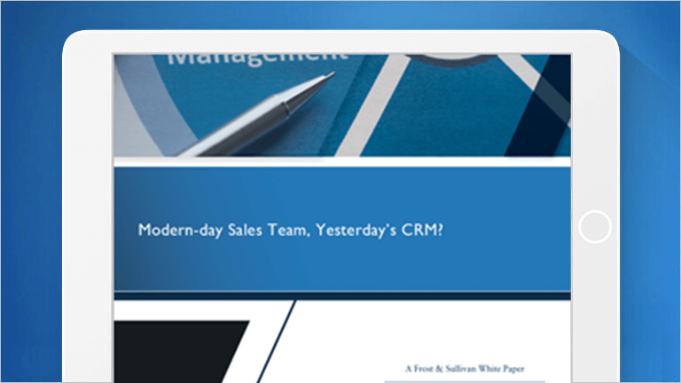 E-Book Cover for "Modern-day Sales Team, Yesterday's CRM?"