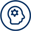 Skill up icon with gear in mind