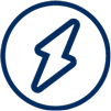 Speed Up icon with a lightning bolt