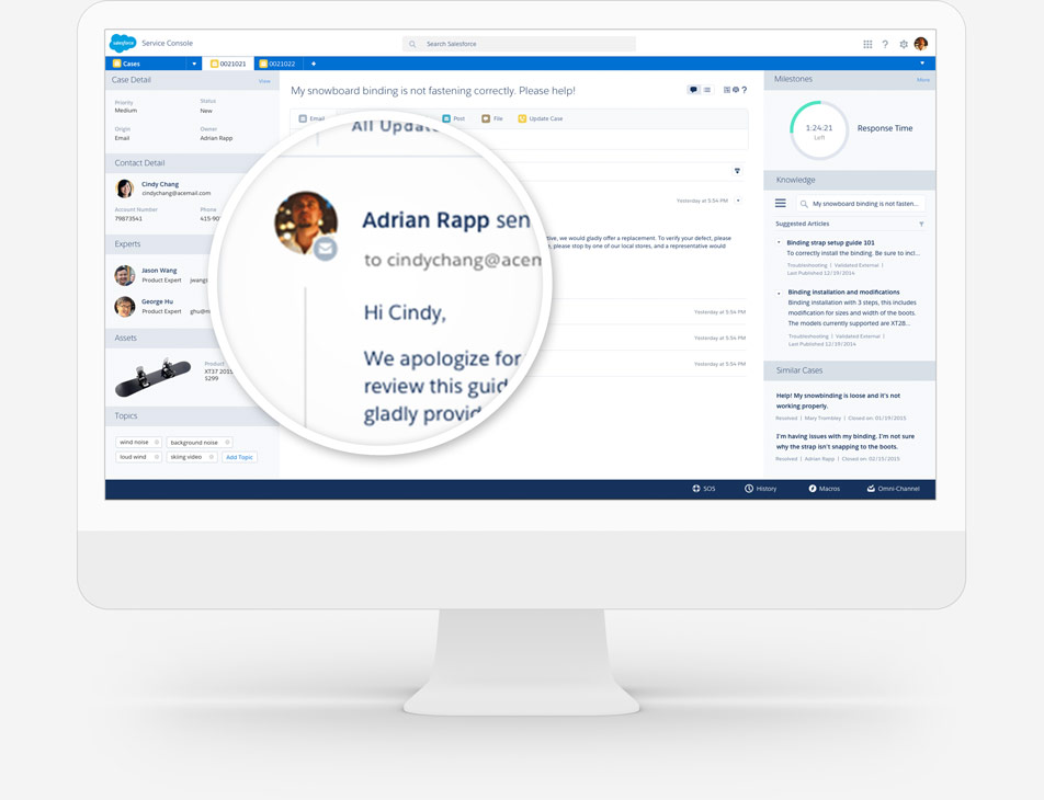 customer service solution for service cloud