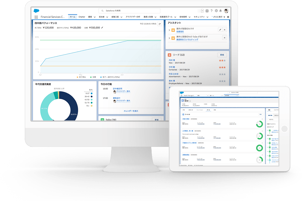 業界用金融サービス向け CRM