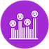 gráfico de tendências e insights sobre clientes