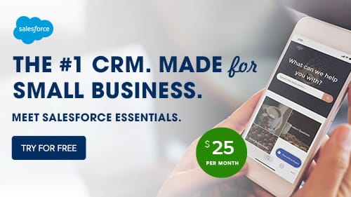 Banner ad for Salesforce Essentials