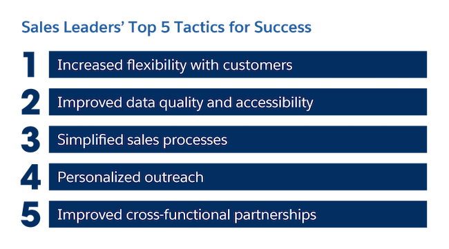 Sales leader's top 5 tactics for success