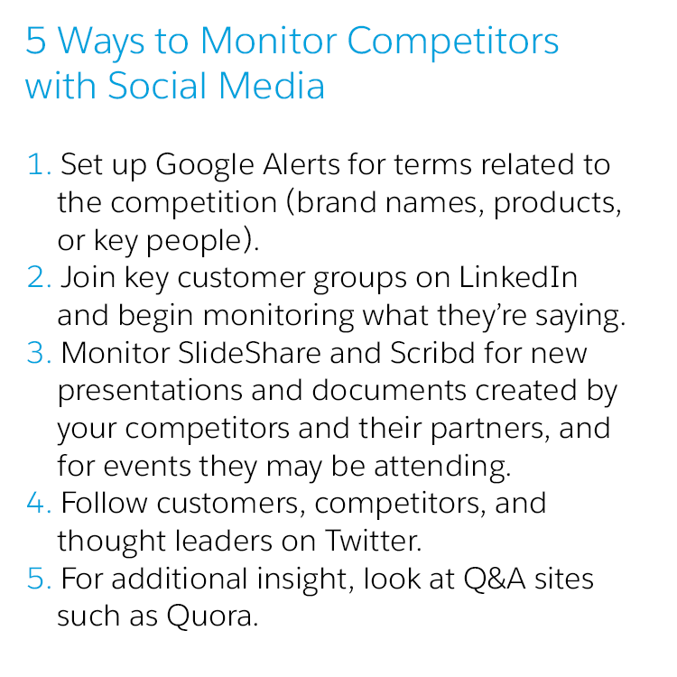 5 ways to monitor competitors with social media