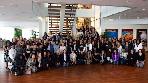 A group photo of the Trailblazing Women Summit attendees at the networking reception.