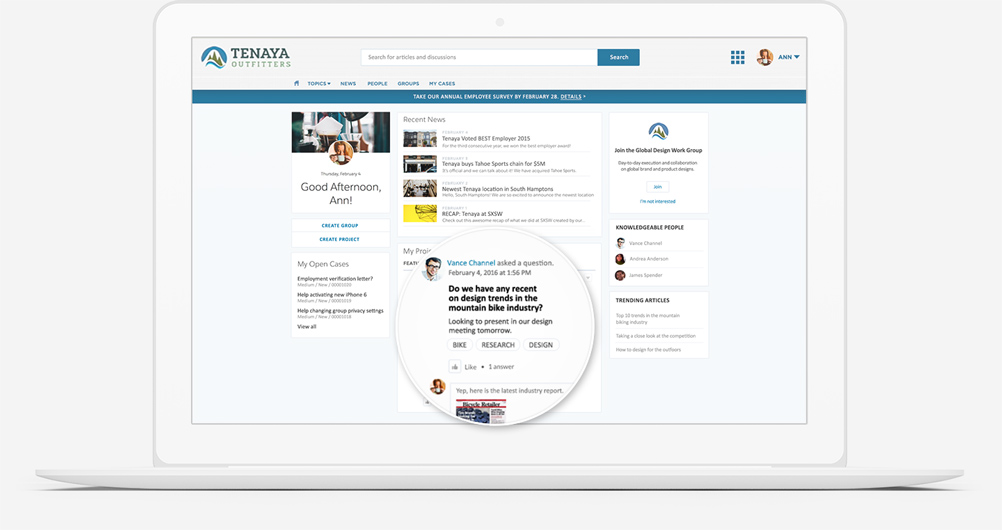 Improve Internal Collaboration With Employee Social Network Salesforce Com