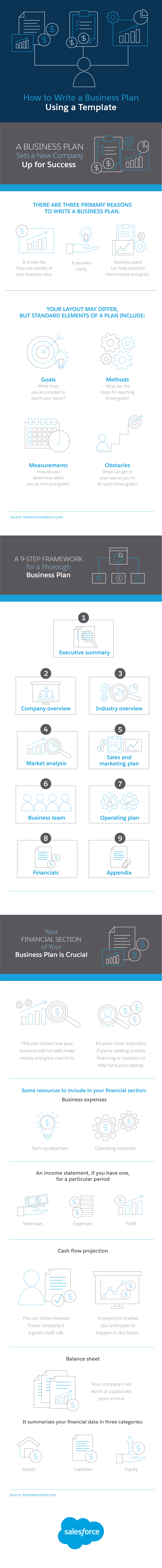 How to Write a Business Plan Using a Template Infographic